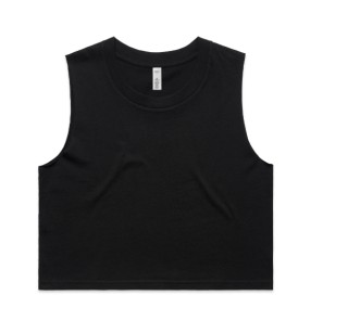 WO'S Crop Tee-4068-Black/White:Black