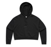 Women's Crop Hoodie-Black 